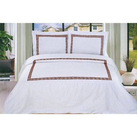 Serena 3-Piece Duvet Cover Set King-White/Blue