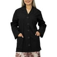 thumbnail image 4 of Panda Uniform by HeedFit Women's 32" Medical Lab Coat, Snap Front, Notched Lapel, XXS, Black, 4 of 6