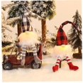 thumbnail image 5 of Decoración de gnomo de Navidad Enano de Navidad Decoración de luz LED Con volantes Rojo Negro Adornos de árbol de Navidad hechos a mano Regalos de juguetes para niños 2pcs Fokelyi ZYY-2530, 5 of 5