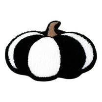 Btomtd 15.74' x 23.62' Pumpkin Shaped Entryway Mat Pumpkin Themed Halloween Floor Mat Thanksgiving Doormat for Kitchen Bath Decor Carpet Mat Washable, D