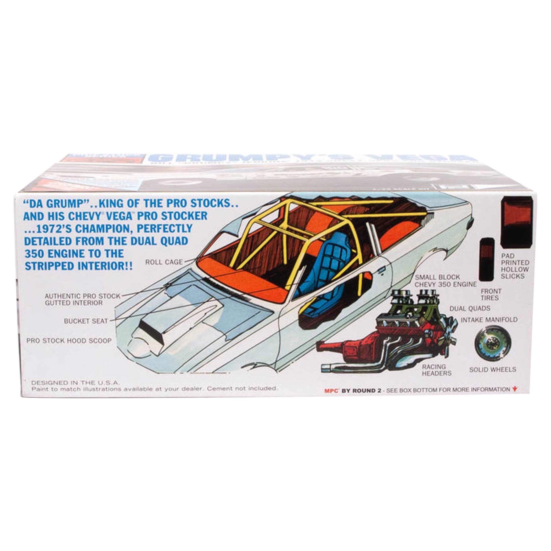 MPC Skill 2 Model Kit 1972 Chevrolet Vega Pro Stock Bill "Grumpy" Jenkins' "Legends of the Quarter Mile" 1/25 Scale Model