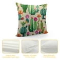 thumbnail image 4 of HENGT  Cactus Throw Pillow Cover Watercolor Cactus Plants and Purple FlowersFabric for Couch Bed Sofa Car Waist Cushion Cover Pillow Case, 4 of 5