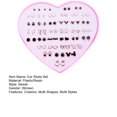 thumbnail image 7 of Mightlink 36 Pairs Women Ear Studs Set Shining Multi-Color Cartoon Lightweight No Harm Decorative Stainless Different Shapes Stud Earrings Set Gift, 7 of 7
