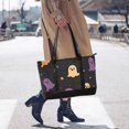 thumbnail image 4 of FORMRS Canvas Laptop Tote Bag for Women with 15.6" Computer Compartments Shoulder Handbag, Black Halloween Ghosts, 4 of 7