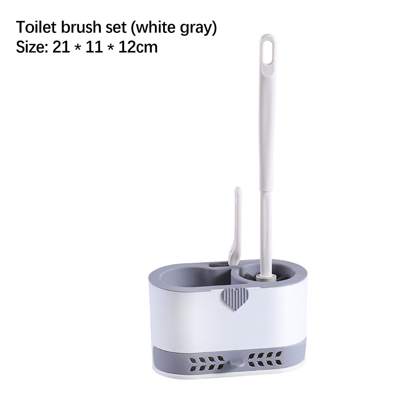 Toilet Brush and Holder Set with Drip Tray | Toilet Bowl Brush & Toilet Bowl Cleaner Brush Combo | Bathroom Cleaning Organizer | Strong Bristles | Easy Maintenance | Xuniizn