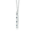 thumbnail image 2 of ANGARA Natural 1.08 Ct Sapphire & Diamond Open Circle Eternity Pendant in 14K White Gold for Women (Size-2.5mm) | Anniversary, Jewelry Gift for Women | Natural Blue Sapphire Necklace, 2 of 8