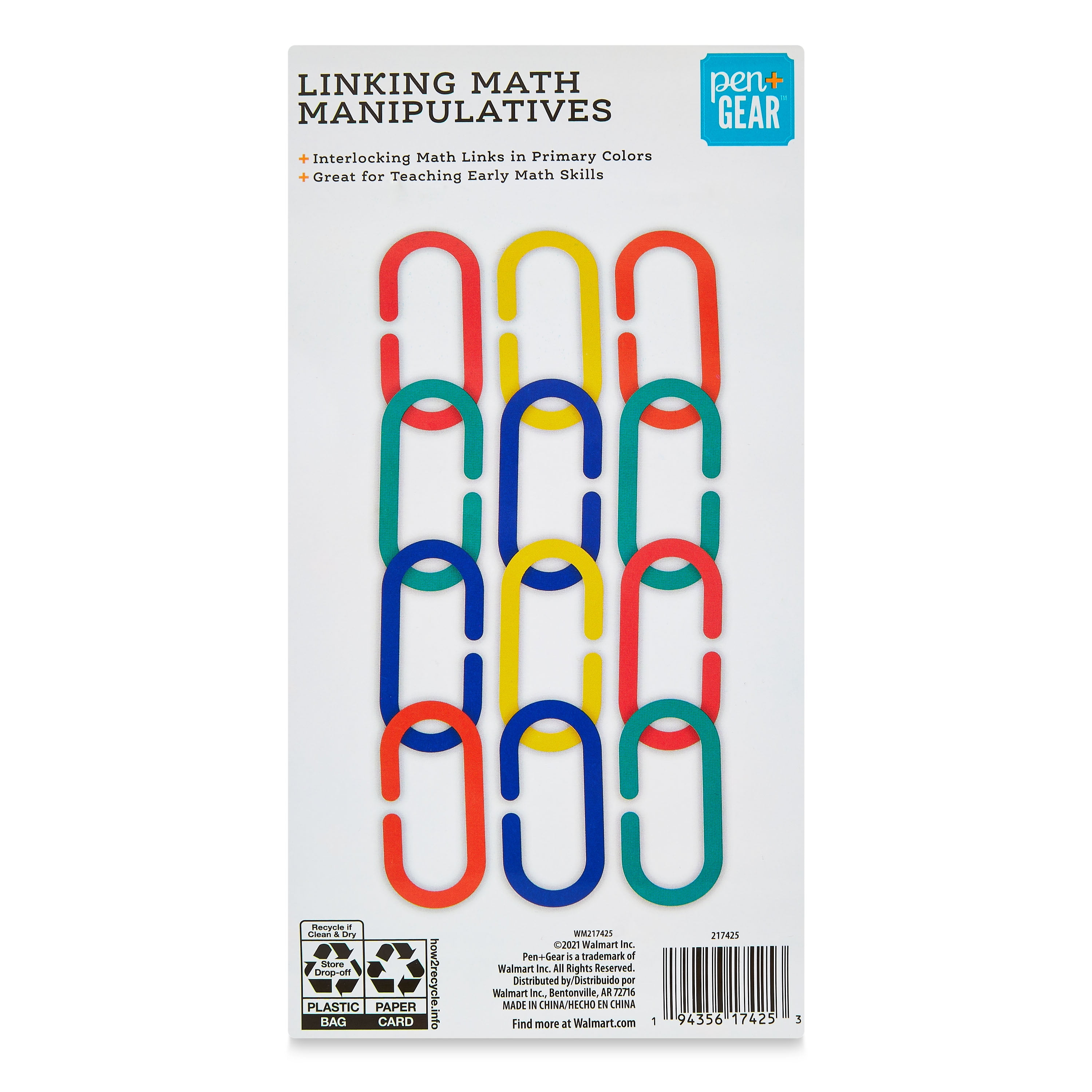 Educational - plastic multi color Links chains @300 pc. manipulative, math