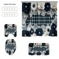 thumbnail image 2 of Shower Curtain Sets with Rugs 4 Piece Bathroom Decor Set with Non-Slip Rugs Toilet Lid Cover and Bath Mat, Home Bathroom Shower Curtain Set with 12 Hooks (Not 3D), 2 of 6
