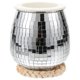 thumbnail image 2 of Maceta de mesa con forma de bola ovalada y espejo estilo moderno con forma de discoteca, 2 of 2