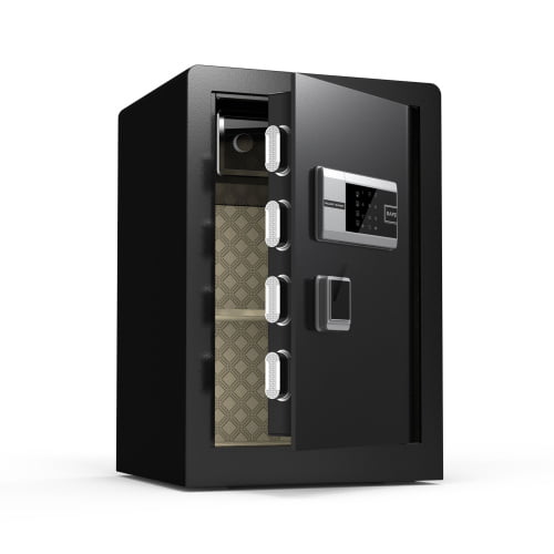 Details about   2Layer Cabinet Safety Deposit LED Fingerprint Safe Box Password+Key Security Box 