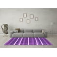 thumbnail image 3 of Ahgly Company Indoor Square Oriental Purple Industrial Area Rugs, 7' Square, 3 of 4