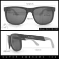 thumbnail image 3 of Kush Classic Matte Sport Horn Rim Plastic Color Mirror Sunglasses [Black Red - Orange Mirror], 3 of 8