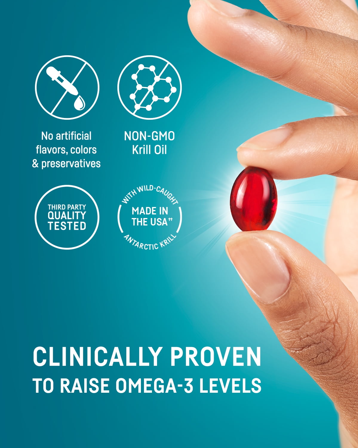 Kori Krill Superior Absorption, Omega-3 Supplement for Overall Health, Softgels, 60 Count