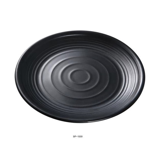 Yanco BP-1009 Assiette Ronde Perle Noire-1, Noir, 9 Po. - Lot de 24