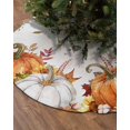 thumbnail image 2 of Sage Green Fall Christmas Tree Skirt 48 Inches Large Christmas Skirt Tree, Orange White Pumpkins Sunflower Thanksgiving Maple Tree Skirt Christmas Decorations for Fireplace Party Indoor Outdoor, 2 of 7