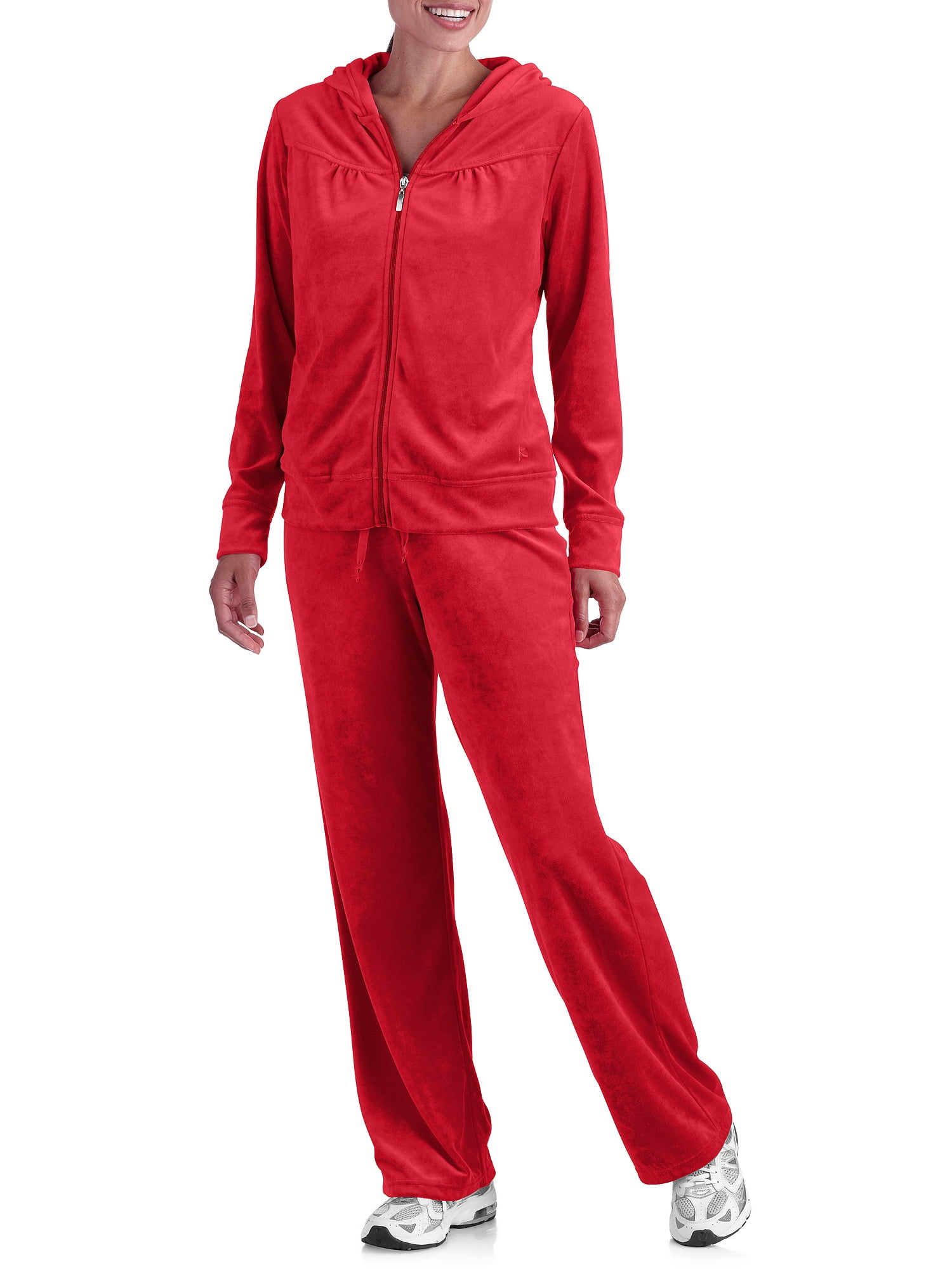 Danskin Now Women's Plus-Size Velour Hoodie and Pants Set - Walmart.com