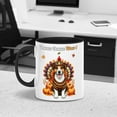 thumbnail image 5 of Happy Thanksgiving Jack Russell Terrier Turkey Costume Pumpkins Autumn Leaves 11oz Accent Two-tone Mug Parson Jack Dog Lover Coffee Tea Cup - 130144, 5 of 5