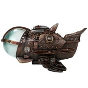 Steampunk Universe Space Exploration Spaceship Collectible Sci Fi Fantasy Figurine with Color Changing LED Lights Battery Operated 9.5 Inches Long
