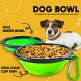 thumbnail image 3 of DOGGYLOVE Collapsible Dog Bowls – Portable Travel Dog Bowls – 34oz Food and Water Bowls for Dogs –with Carabineer Clip for Outdoors, 3 of 7