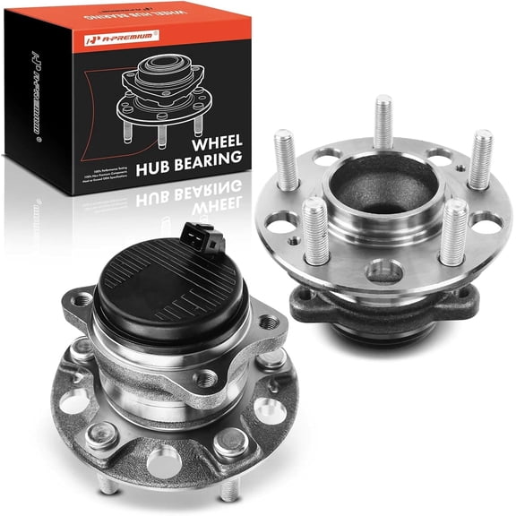 A-Premium 2 x Rear Wheel Bearing and Hub Assembly with ABS & 5-Lug Compatible with Hyundai & Kia - 2016-2021 - Sonata Tucson Veloster N & Optima Sportage Cadenza FWD