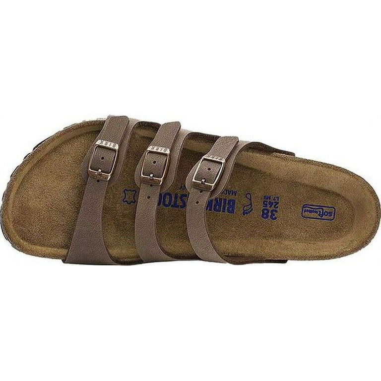Birkenstock Women's Florida Soft Footbed Mocha Birkibuc Sandal 40