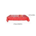 thumbnail image 3 of Disposable Tablecloth, Christmas Tablecloth, Thickened Red Snowflake Holiday Party Tablecloth, Individually Packaged, Large Size 54x72 Inches, Waterproof Plastic, 2PCS Set, 3 of 6
