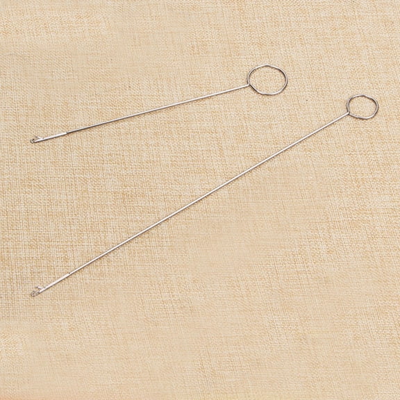 SOPOTUTU 2Pcs Sewing Loop Turner Silver Metal for Turning Fabric Cylinders Knitters Home Craft Sewing