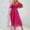 Hot Pink, variant on Boho Dresses for Women 2024 Off The Shoulder Bubble Short Sleeve Pleated High Waist Dress
