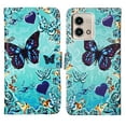 thumbnail image 2 of Patterned Wallet Case for Motorola Moto G Stylus 5G 2023,Dteck Magnetic Leather Card Slots Pocket Case Shockproof TPU Kickstand Full Body Protective Cover with Wrist Strap,Butterfly, 2 of 7