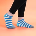 thumbnail image 4 of BambooMN Women's Rayon From Bamboo Striped Ankle Socks - Lilac Purple - 3 Pairs, 4 of 5