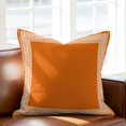 thumbnail image 3 of Burnt Orange Geometric Pillow Covers 16x16 Inch, White Greek Key Design Abstract Modern Art Linen Pillowcase with Invisible Zipper, Decorative Throw Pillow Covers Cushion Case for Couch Sofa Bed, 3 of 9