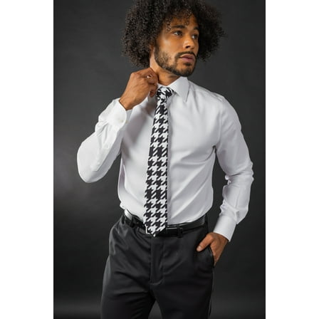 The Sophistication - Shinesty Houndstooth Tie