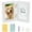 White, variant on Pet Paw Print Keepsake Kit with Picture Frame and Imprint Clay Personalized Dog Paw Print Kit DIY Pet Paw Print Keepsake Kit Practical Paw Print Frame Kit for Dogs Cats Pet Lovers