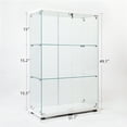 thumbnail image 3 of 49.49”H Figure Glass Display Cabinet with Doors, Lock, Handles, Anti-tipping Device, Easy to Install, Floor Standing 3 Shelf Glass Display Case Curio Cabinet for Collections Model Toys, White, 3 of 16