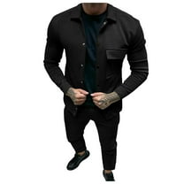 Dpytoraw Twill Clip Men's New Solid Colour Jacquard Men's Two Piece Suit