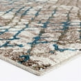 thumbnail image 4 of Luxe Weavers Modern Snakeskin Pattern Beige 5x7 Area Rug, Aqua and Gold Accent Carpet, 4 of 8