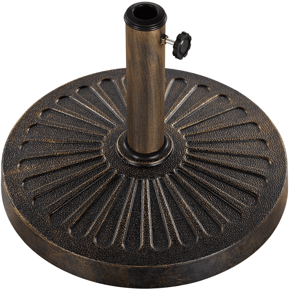 Renwick 27 lbs Bronze Round Resin and Iron Patio Umbrella Base