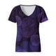 thumbnail image 4 of Moda Mujer Cuello en V Manga corta Impresión Jersey Blusas sueltas Tops Camiseta OAVQHLG3B Store lin121212, 4 of 4