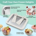 thumbnail image 3 of VALUNE Rolled Ice Cream Maker Kit with 2 Scrapers, No Electricity Needed, Stainless Steel Freezing Plate for Homemade Rolled Ice Cream, Frozen Yogurt and Sorbet, White, 3 of 9