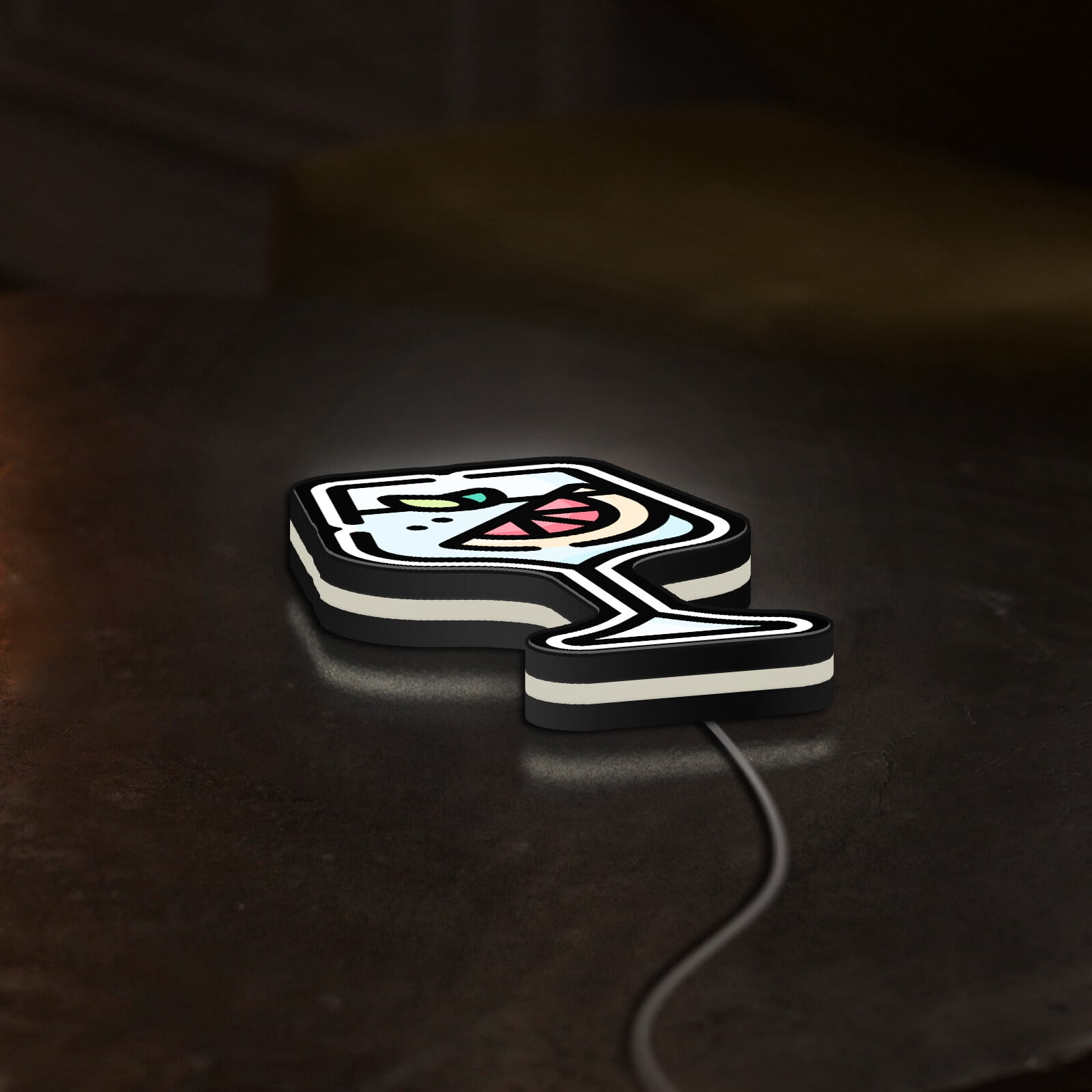 Bar Gin Tonic 3D Novelty Light Box, Pub and Cocktail Lamp Decor for Drink Lovers and Nightlife Enthusiasts (Width 24 inch, 60cm)