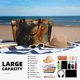 thumbnail image 5 of Disketp Cat Fish Dance Vintage Bolsa de Playa de Gran Capacidad, Bolso Impermeable y a Prueba de Arena para Mujer, Ideal para Playa, Piscina y Natación, 5 of 7