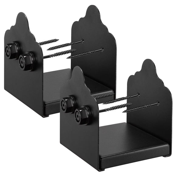 Weiyi-EC 6x6 Post Base Brackets Wood Fence Post Anchor 2 Pack Inner Size 5.9x5.55 Inch