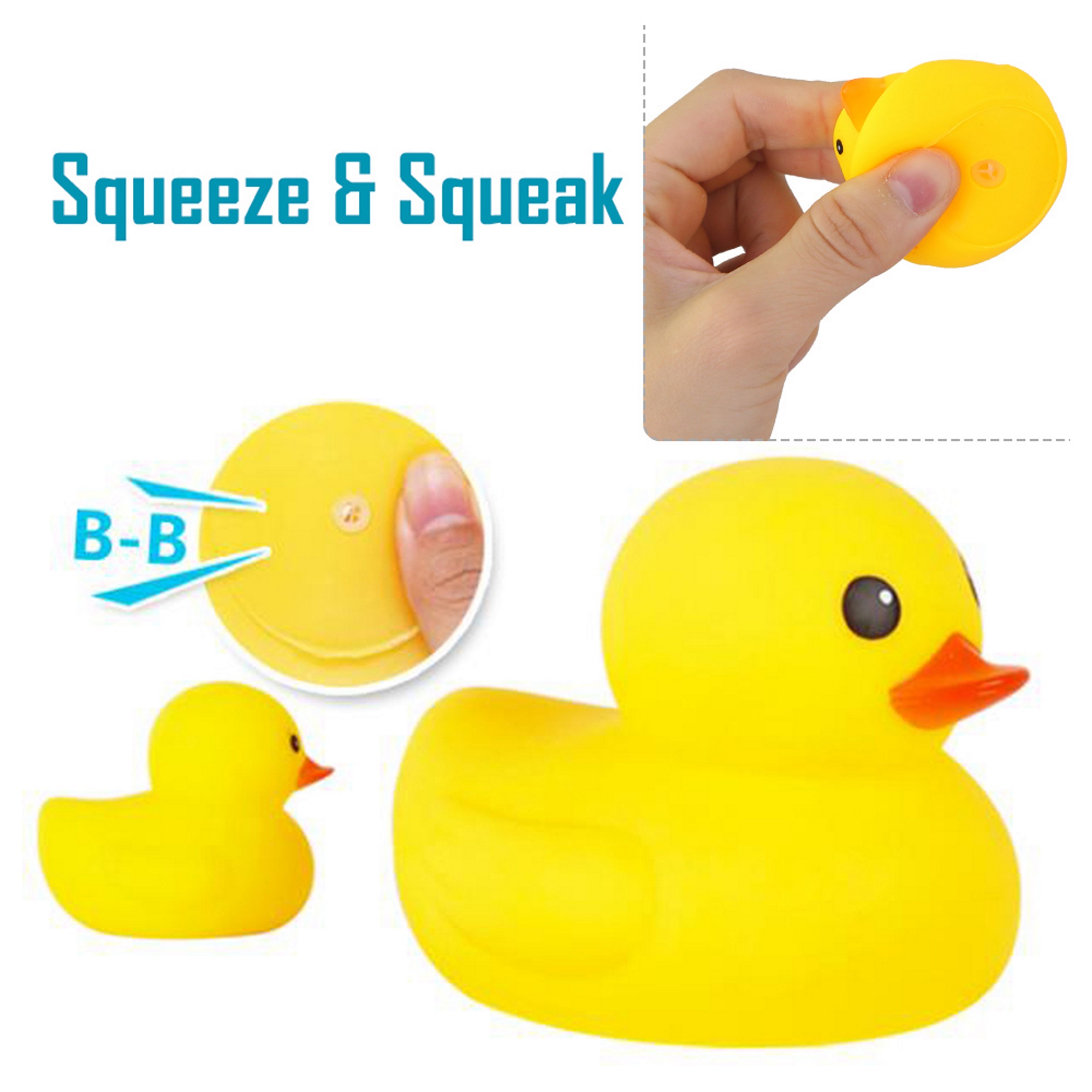 Novelty Place [Float & Squeak] Six Rubber Duck Family Pack Ducky Baby Bath  Toy for Kids (Pack of 6) 