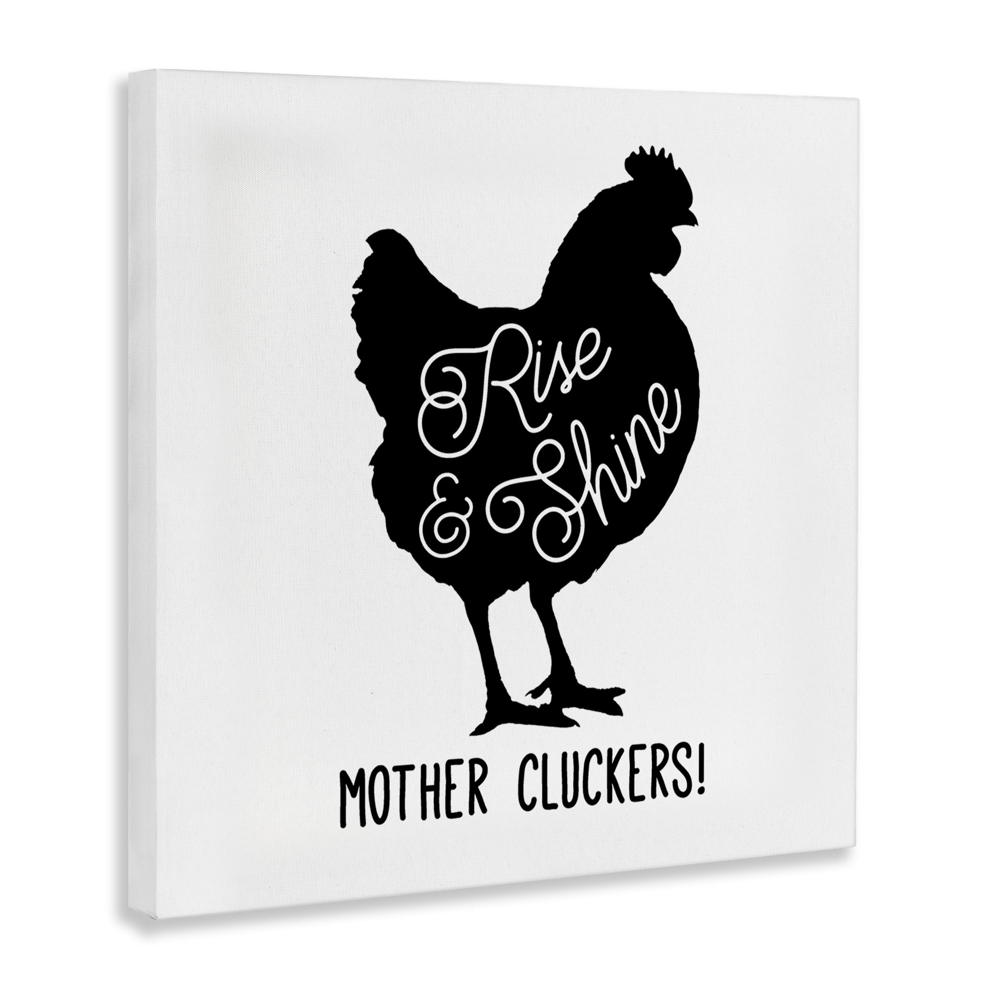 Stupell Industries Sassy Rise & Shine Rooster Animals Painting Wrapped Canvas Art Print Wall Art, 36 x 36