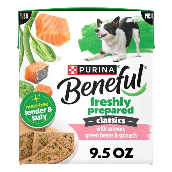 Purina Beneful Freshly Prepared Classics With Salmon, Green Beans and Spinach Wet Dog Food, 9.5 oz.