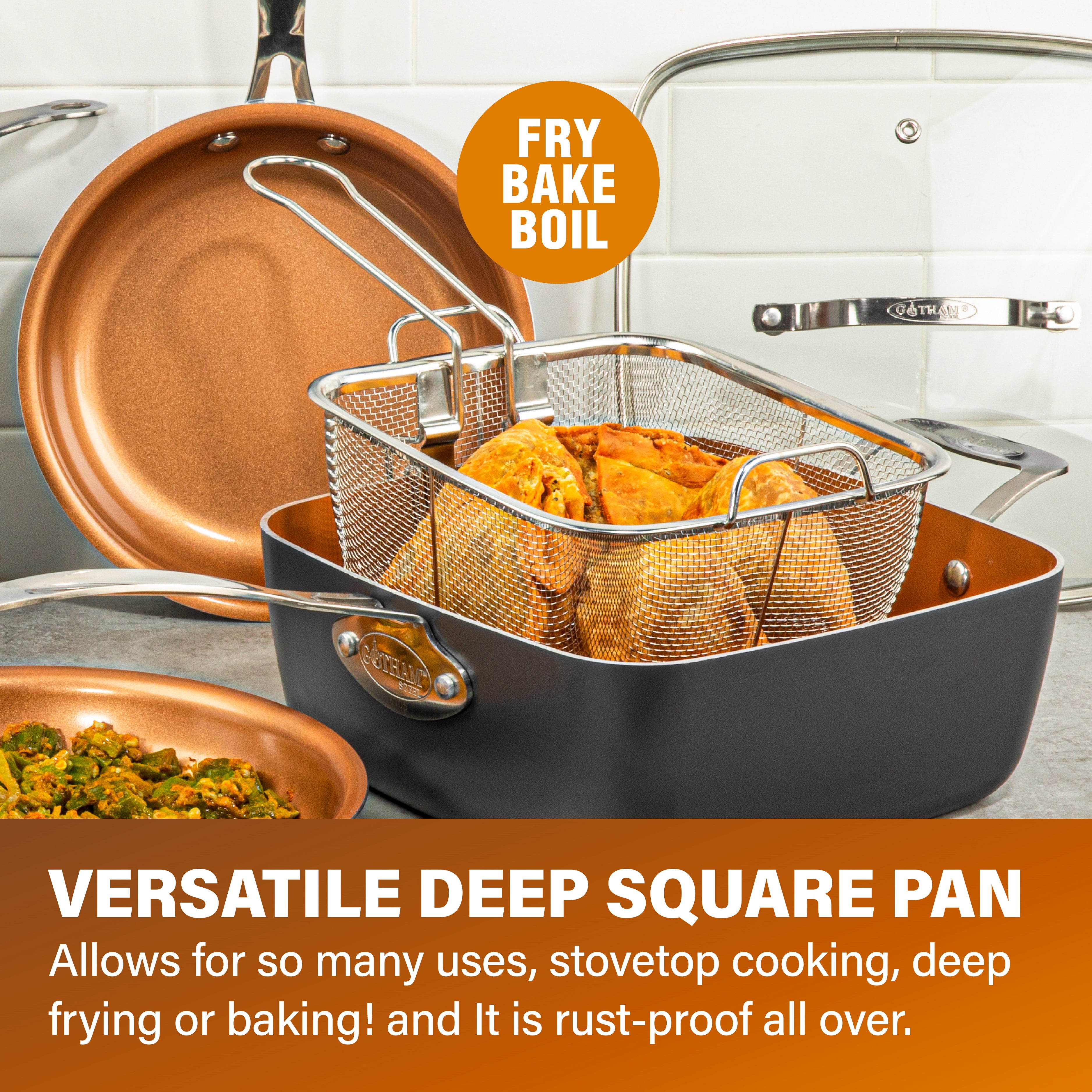  Gotham Steel Ultra Nonstick Rectangular Baking Pan, Dishwasher  Safe Oven Pan & Cake Pan with No Warp & Even Heating Technology, Oven &  Metal Utensil Safe Brownie Pan & Cake Baking