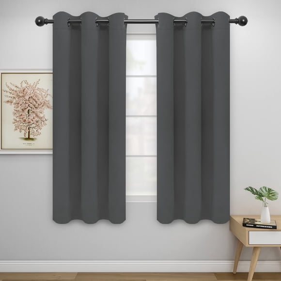 Cortinas Easy-Going 117x160 cm Aislantes Térmicas Gris 2 Paneles