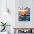 thumbnail image 3 of ONETECH  Canvas Wall Art for Living Room Seaside Sunset Canvas Painting for Home Wall Decoration Modern Bedroom Artwork Seascape Pictures for Wall Print Landscape Paintings, 3 of 4