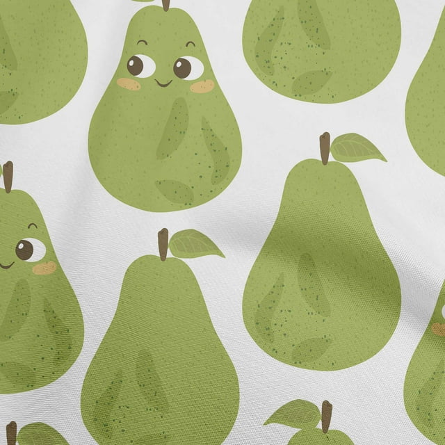 oneOone Georgette Viscose Light Green Fabric Fruits Sewing Craft Projects Fabric Prints By Yard 42 Inch Wide