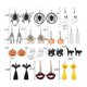 thumbnail image 3 of 14 pares de aretes de Halloween para mujeres, aretes con forma de botón con temática de Halloween, aretes colgantes de Halloween, aretes con forma de calabaza y gato negro para hombres y arañas, 3 of 5